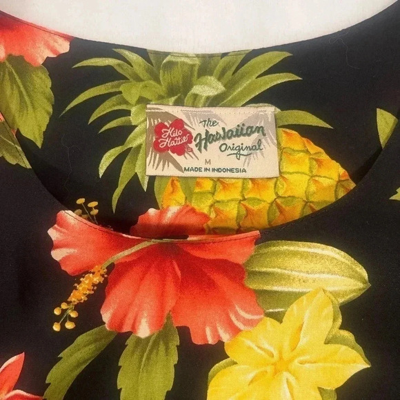 Hilo Hattie The Hawaiian Original Floral Fruit Pineapple Sleeveless Dress Medium - Picture 5 of 8